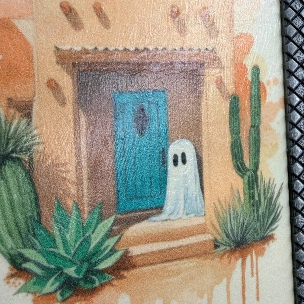Southwestern Ghost Art Print in Textured Diamond Frame Desert Decor 3x4
